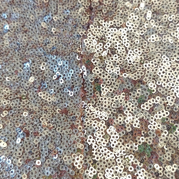 Gold Sequin Racerback Crop Top Size XS - Picture 12 of 12